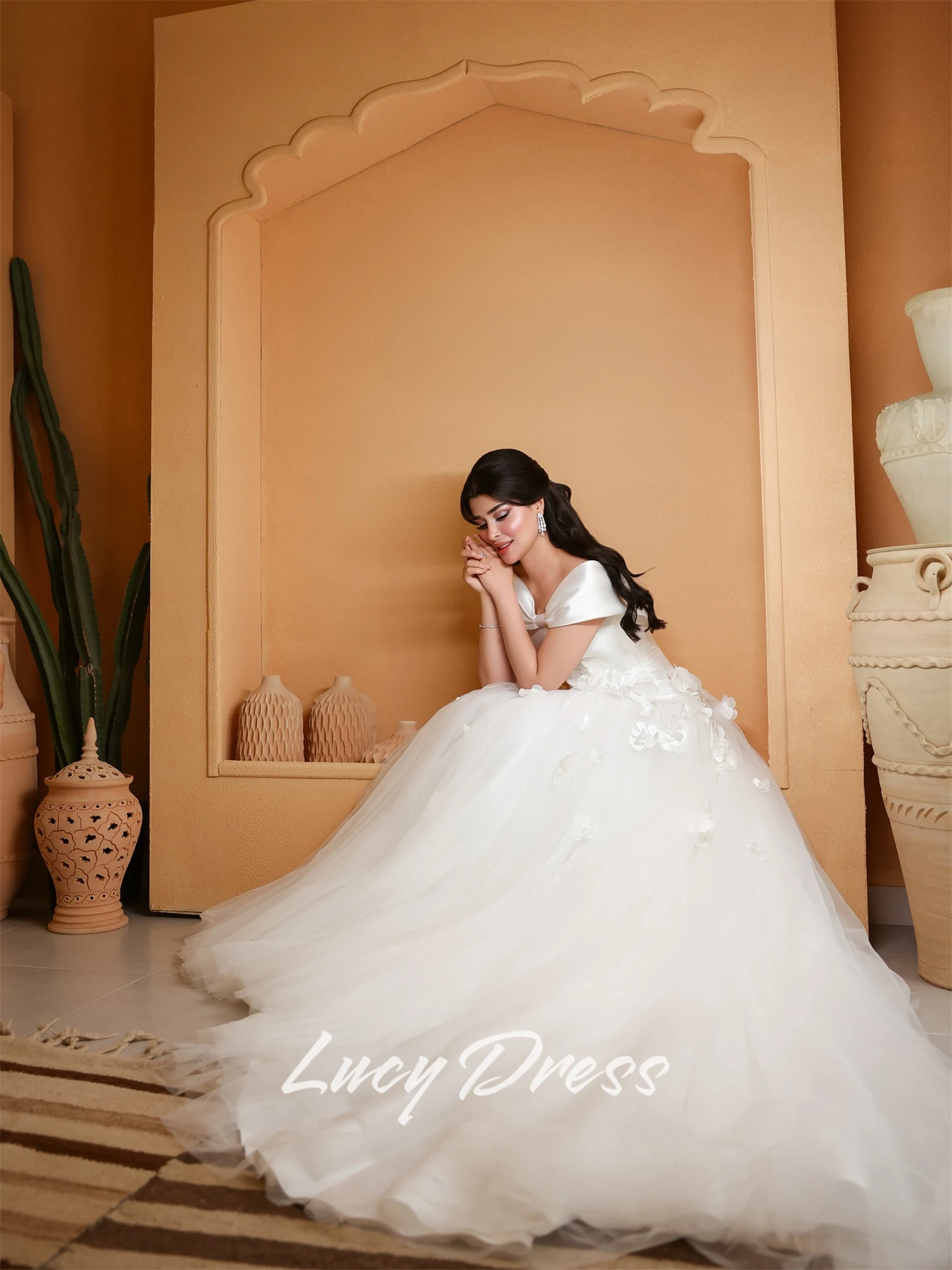 Lucy vestidos de casamento personalizados vestidos de casamento luxo 2025 vestidos de noite luxuosos 2025 vestido de noiva vestido branco vestidos longos