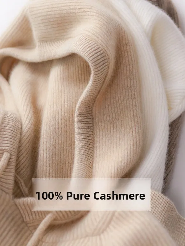 

Soft Pure Wool Knitted Loose Women's Hoodie Sweatirt Lazy Sle Boting Hat irt Commute Sle Regular Sve Long