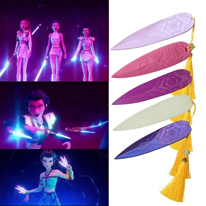 

Halloween 1-6PCS Kpop Demon Hunters Zoey Cosplay Lights Dart Weapons Roleplay Props Huntrix Carnival Band Glowing Accessories
