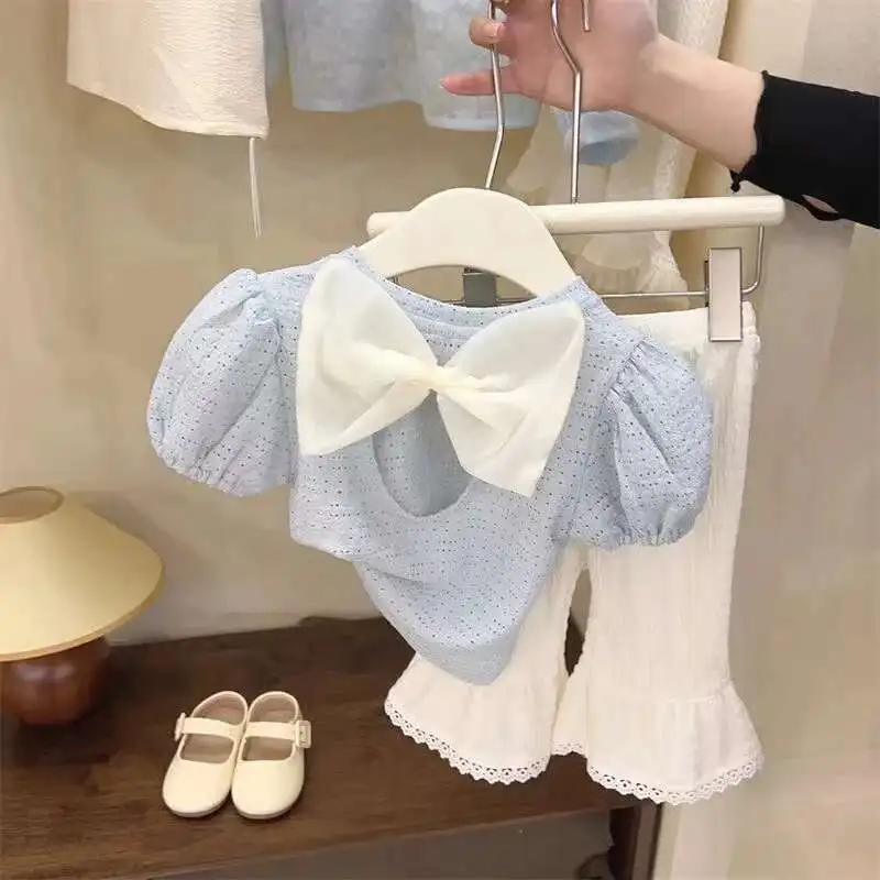 

Новый комплект одежды из 2 предметов для девочек, детские костюмы, комплекты детской одежды, одежда для малышей, лето 24-119