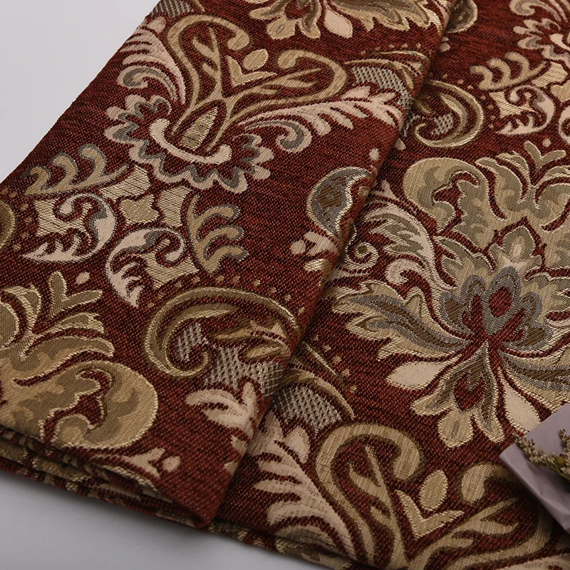 1 متر الجاكار الشنيل المفروشات النسيج الزهور ل أريكة السجاد الستار غطاء الوسادة الستائر مصمم القماش Tissus العرقية