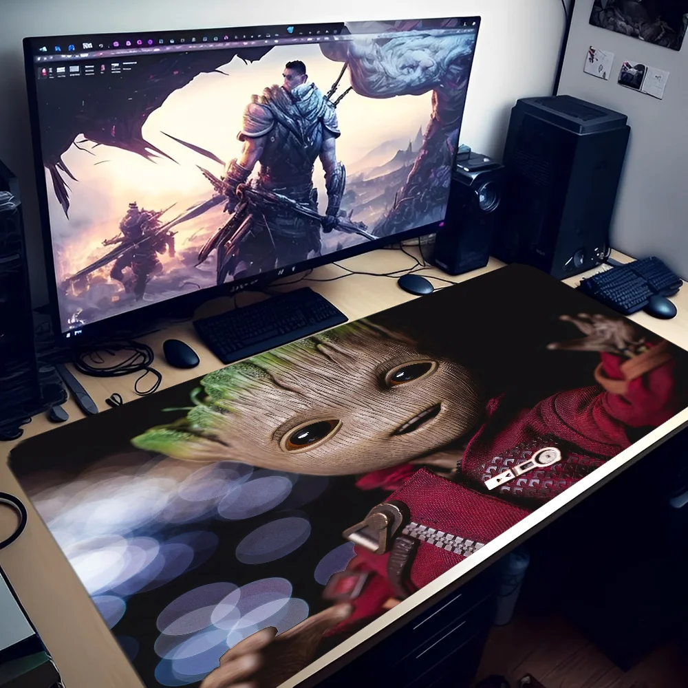 Disney Groot Guardians of The Galaxy Mousepad In Stocked Laptop Gaming Mice Mousepad Size for large Edge Locking Keyboard Pad