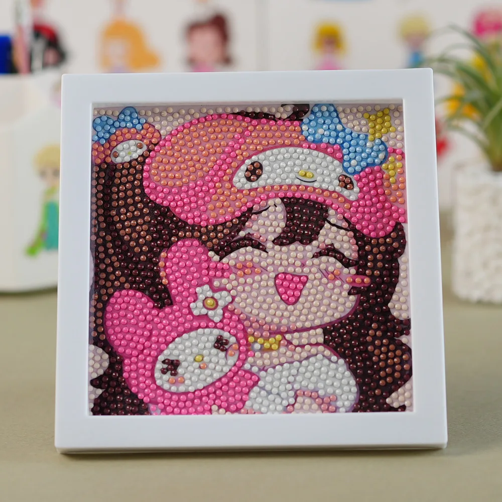 Hot Cartoon Cinnamorolls Diamond Painting Kawaii Melodys Girl DIY Diamond Sticker Bedroom Living Room Decoration Wholesale