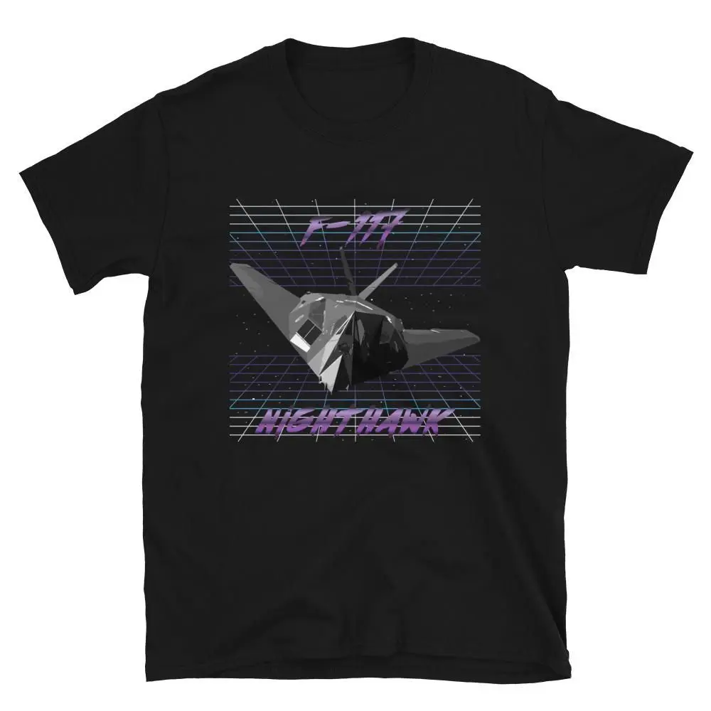 F-117 Nighthawk Stealth Attack Aircraft Fighter Jet Men T-Shirt Short-Sleeve Casual 100% Cotton O-Neck Shirts