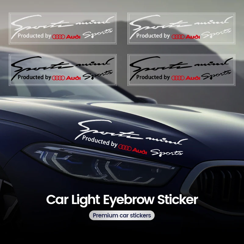 Car Headlight Eyebrow Sticker Lamp Eyebrow Decoration Auto Accessories for Audi Sline RS A4 B7 B9 A3 8P 8V 8L QUATTRO A6 C7 A5