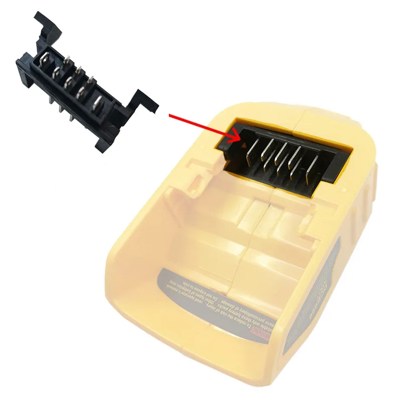 Uchwyt złącza DCB118 do adaptera baterii Dew, ładowarki 14.4V 18V i adaptera USB.