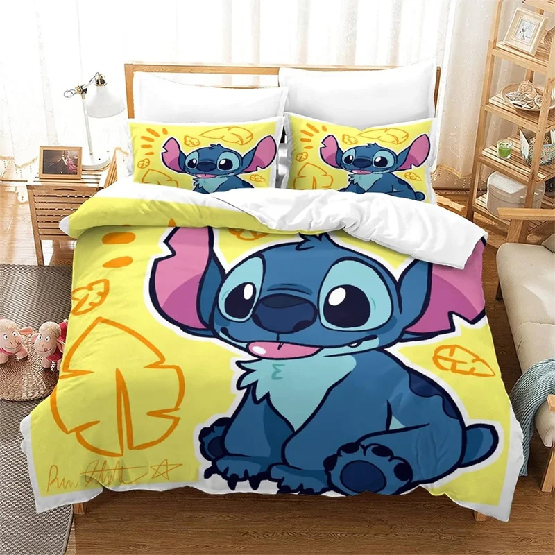 

Cartoon Anime Stitch and Lilo Duvet Cover Set Children Adult Teenager Duvet Cover Bedding Bedroom Decoration Room Special