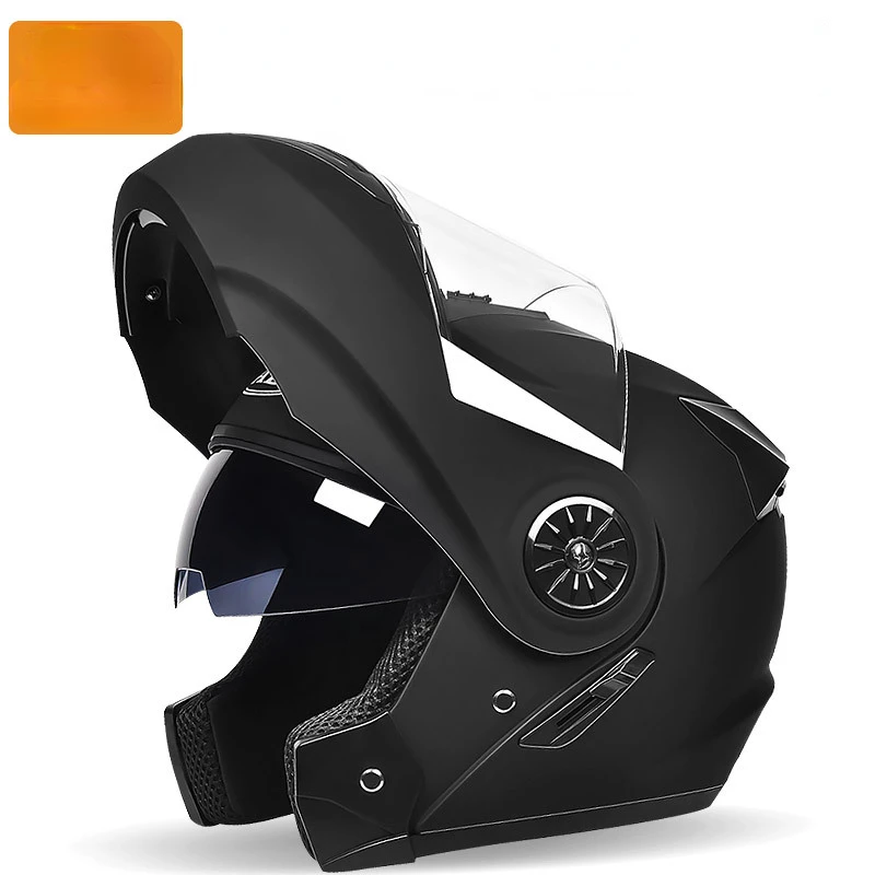 Motorcycle helmet safety modular flip motorcycle helmet uncovering helmet warm internal sunshade