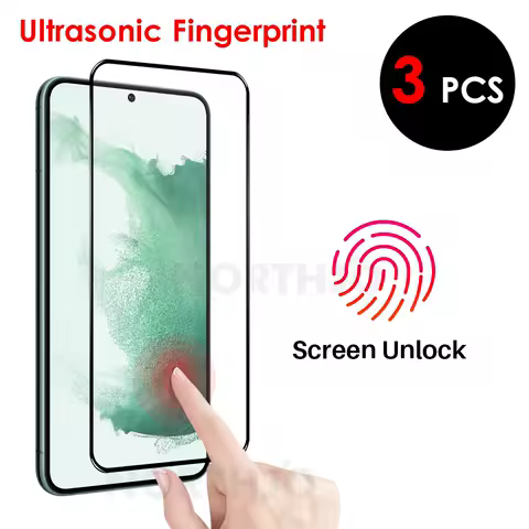 3Pcs For Samsung Galaxy S25 Ultra S25+ S24+ S24 S23 S22 S21 Plus 4G 5G Fingerprint Unlock Tempered Glass Film Screen Protector