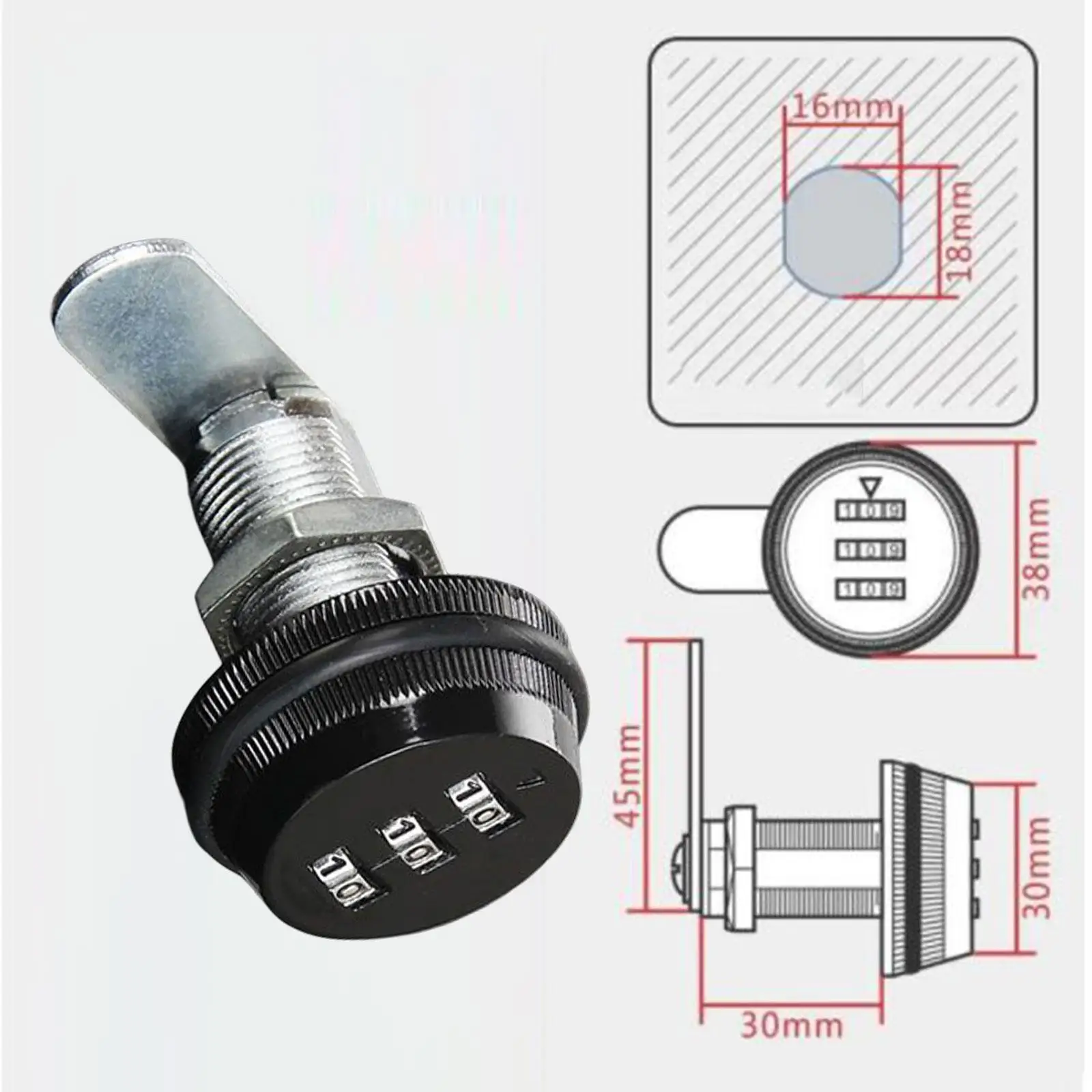 

Combination Password Coded Lock Drawer Mechanical Password Cabinet Lock Deposit Box Mailbox Locks