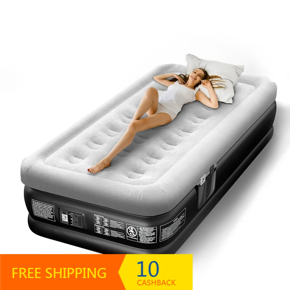 Camping Air Mattress Built In Pump - Luksusowy materac dmuchany Queen Size z