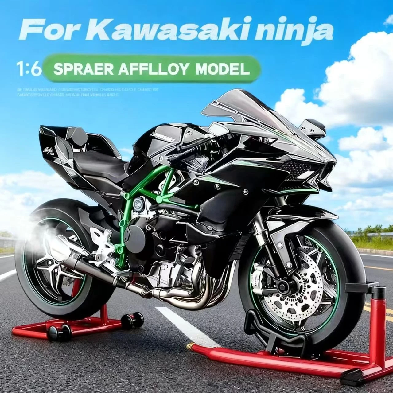 

Для Kawasaki 1:6 H2R распылительная версия, модель мотоцикла из сплава и реалистичный подарок на день рождения для мальчика, лучший коллекционный предмет
