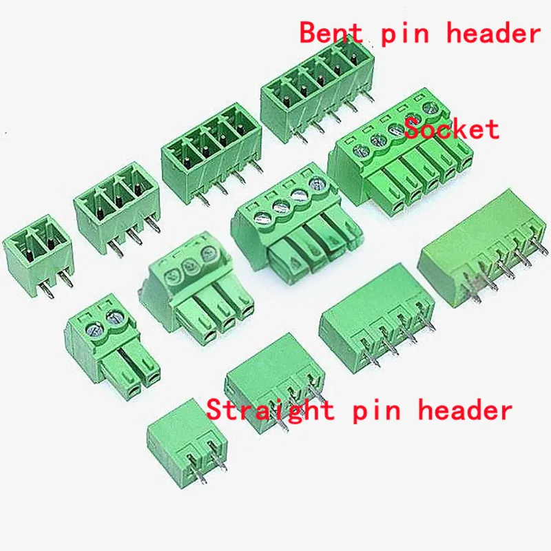 5 шт. 15EDG KF2EDG 3,81 мм винтовая клеммная колодка для печатной платы 2 3 4 5-16-контактный штекер, гнездовой разъем, прямой изогнутый штифт