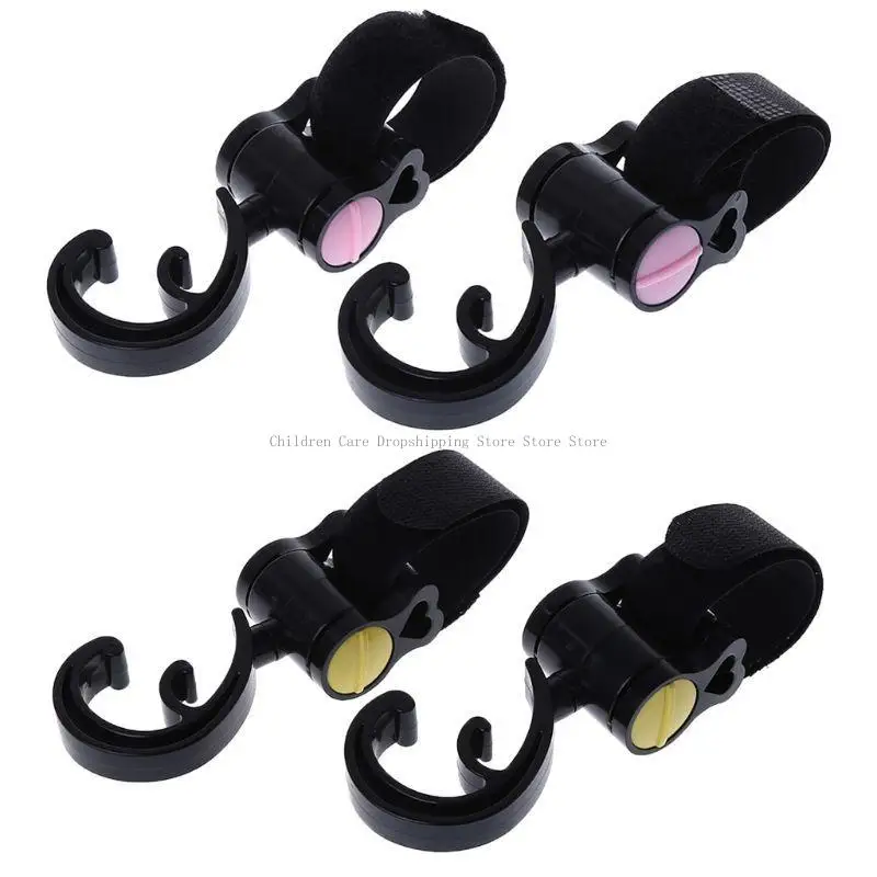 

2 Pcs Baby Stroller Hook Clip for Hanging Diaper Bags Jogging Walking
