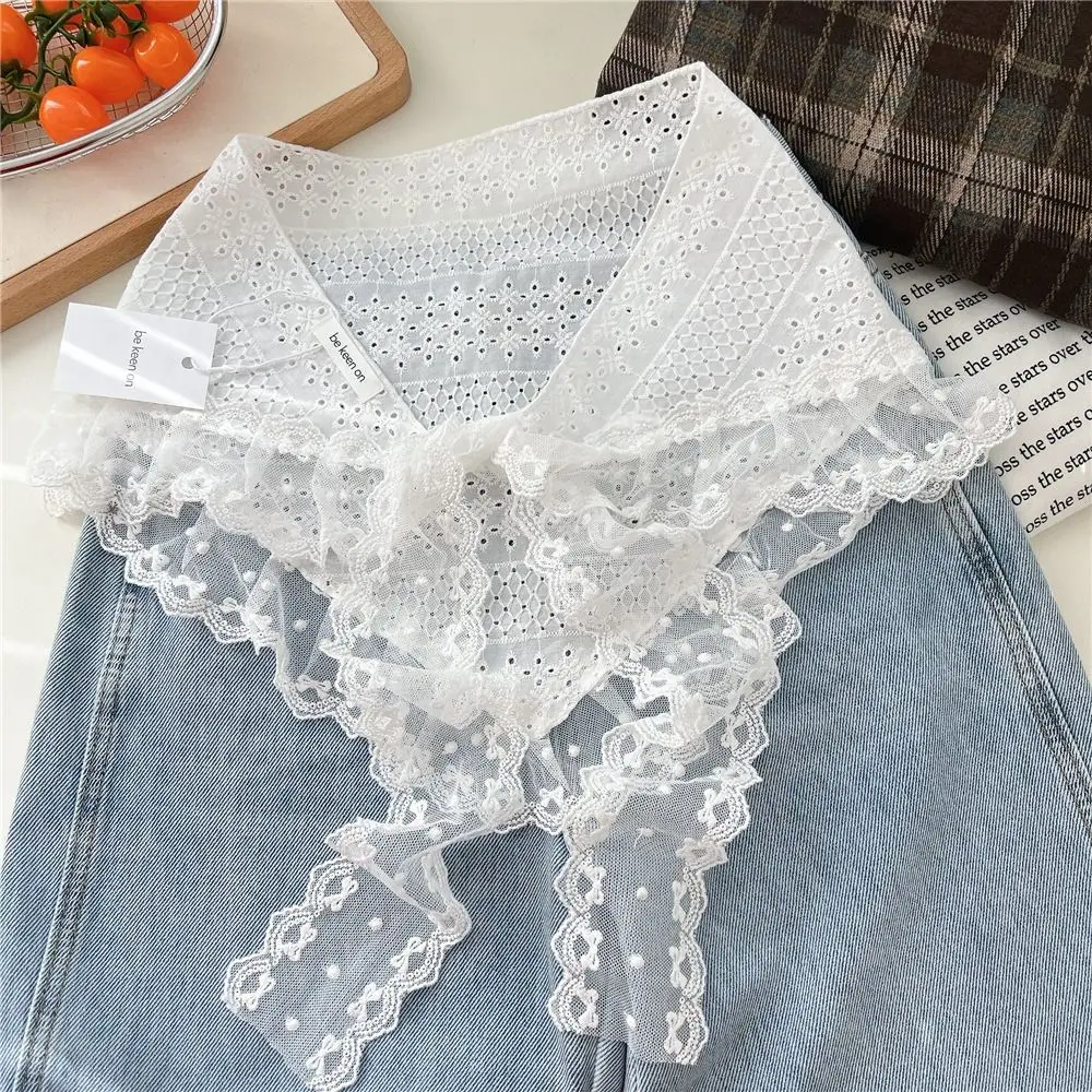 

Embroidered Flower Lace Flower Hair Scarf Chic Bohemian Lace Mini Skirt Casual Y2K Streetwear Hollow Out Skirt Jeans Decoration