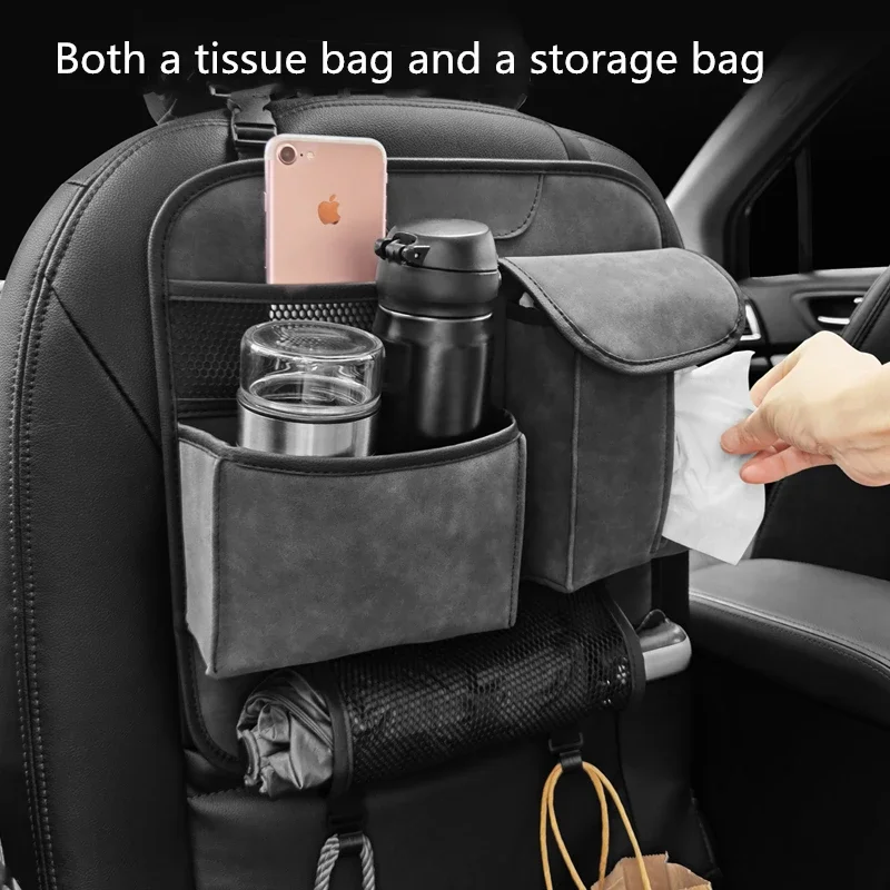 Car Seat Back Multi-Pocket Pack Bag Hanging Organizer Collector Storage Box Car Interior Accessories