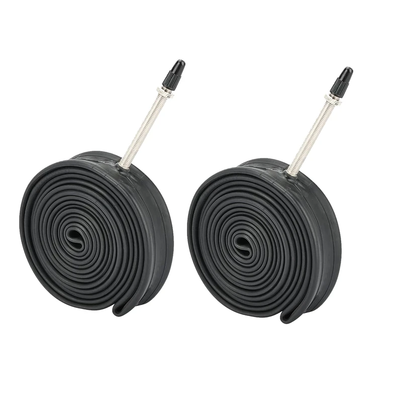 2 Pack 700 X 28-32C Tires Road Bike Bike Inner Tube Set Kit With 60Mm Presta Valve For Road Bikes