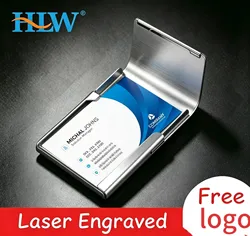 Creative  Case Stainless Steel Metal Lid Credit Card Business Card Holder Card Metal Wallet