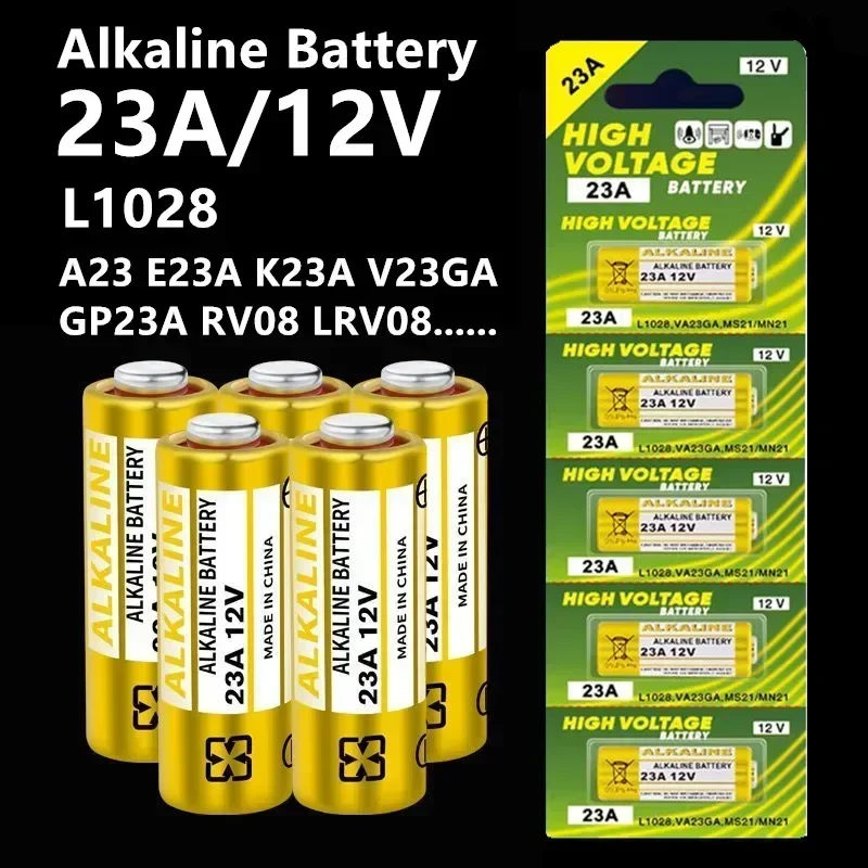 A23 23A 12V Alkaline Battery 23GA A23S E23A EL12 MN21 V23GA GP23A MS21 LRV08 For Doorbell Remote Control Electric Toy