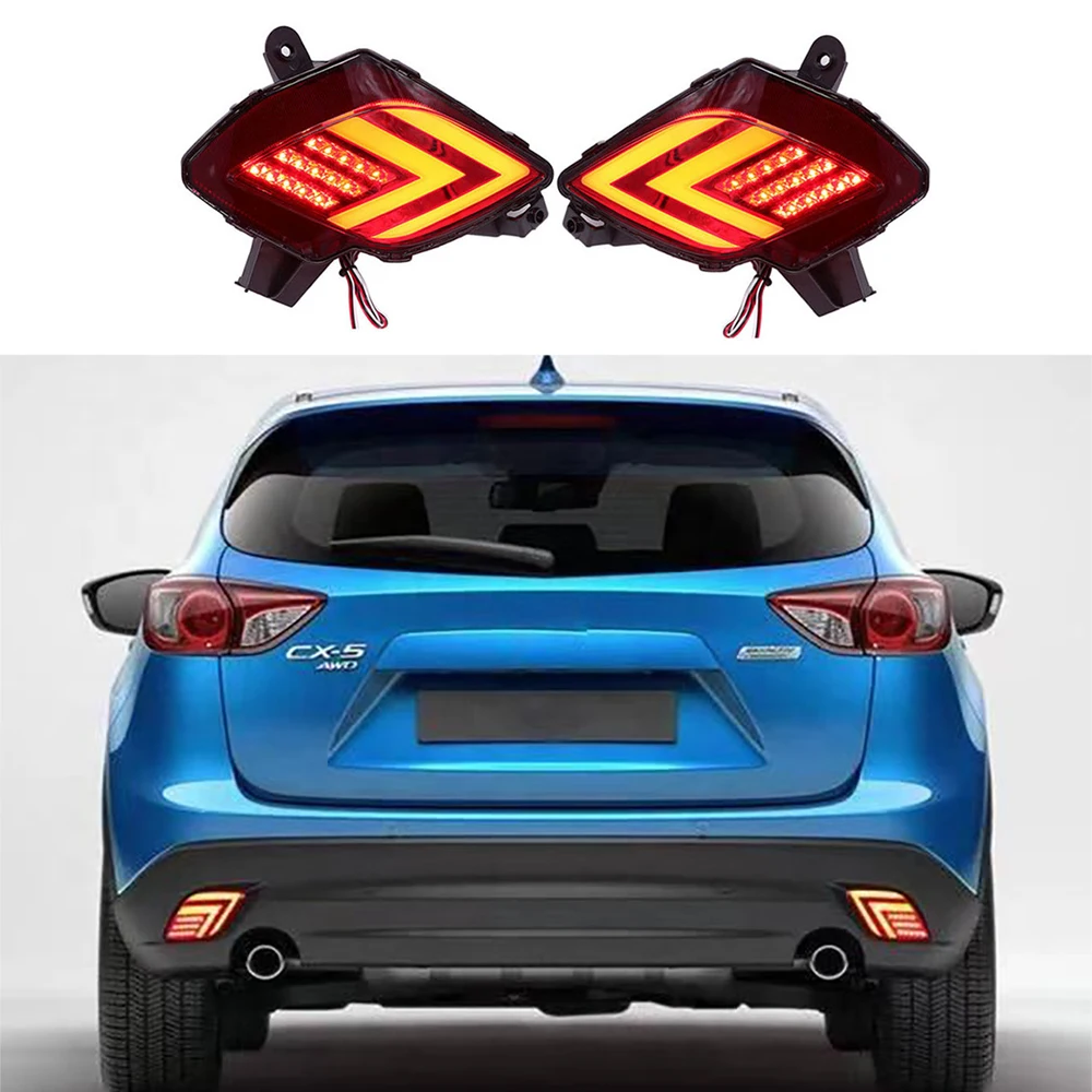 1 set For Mazda CX-5 CX5 2013 2014 2015 2016 Car LED Bumper Rear Light Brake Lamp Back Fog Light warning Light