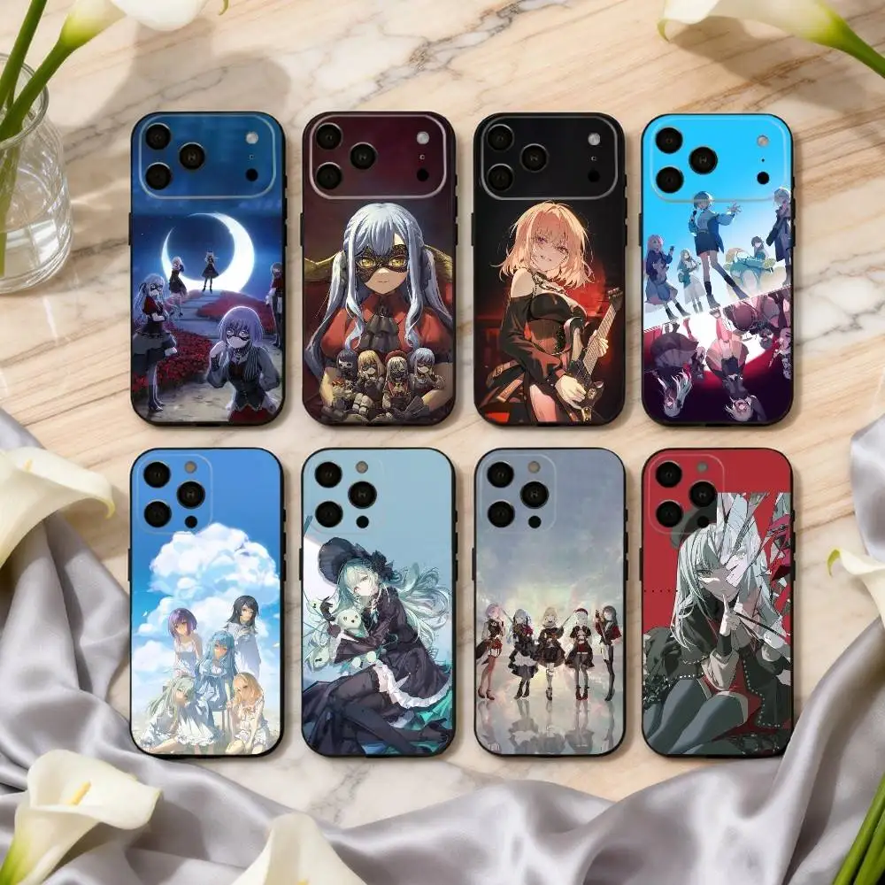 

Anime BanG Dream A-Ave Mujica Phone Case For iPhone 17pro,16,15,14,13,12,11 Plus,Pro Max,XS,Soft Silicone Black Cover