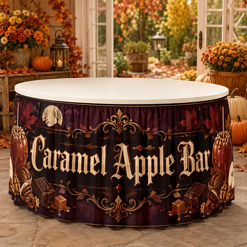1 tablecloth table skirt, honey apple bar decoration
