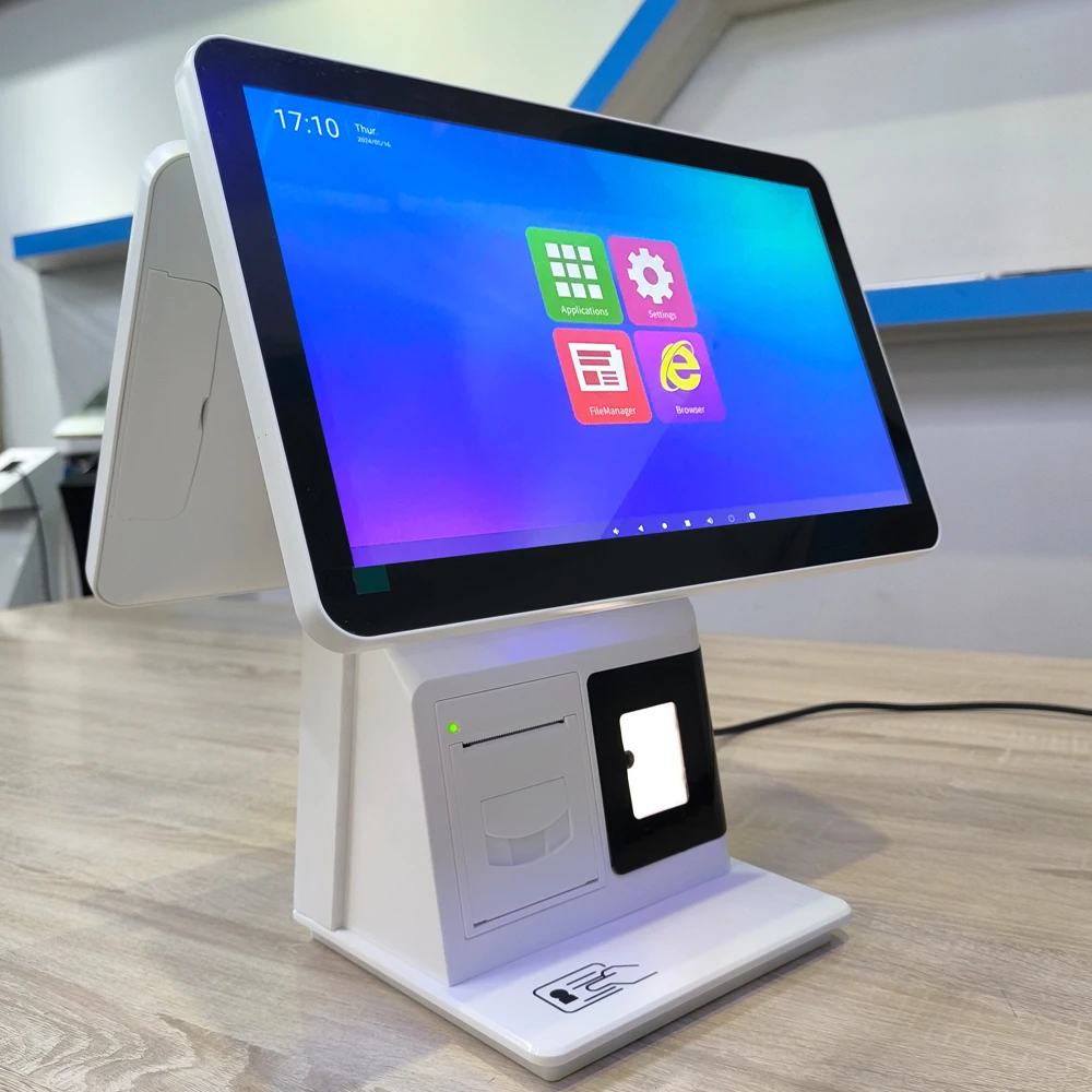 15.6 Inch Smart Cashier POS System with ID Card Scanner and Printer