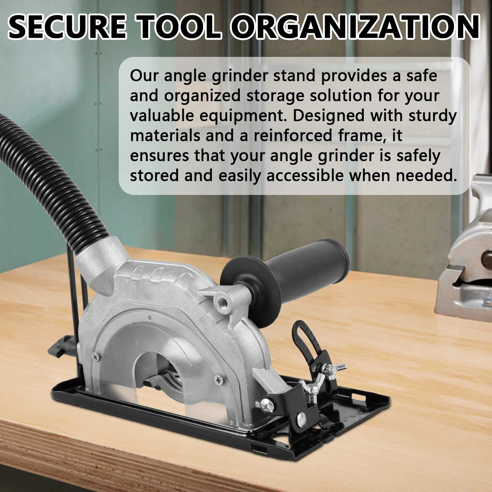 The New Angle Grinder Stand 45°Adjustable Angle Grinder to Cutting Machine Bracket Dust Free Angle Grinder Machine Base Stand