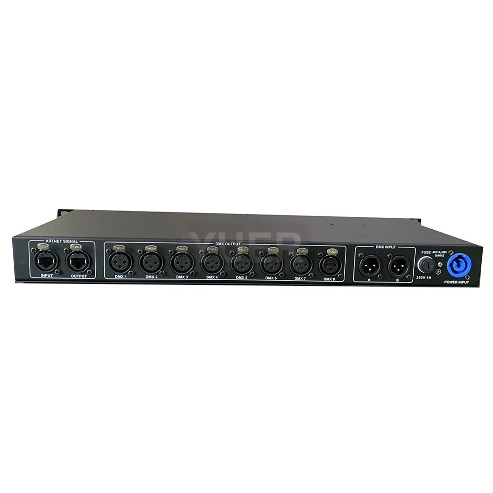 NEW Artnet Dmx 8 Ways Network Extender Output 8x512 4096 Channels For Satge Dj Light Contro Artnet to DMX Node DJ Disco Stage