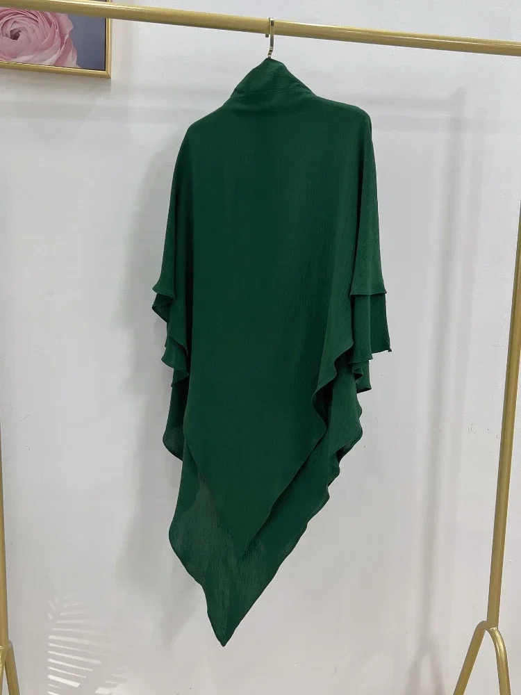 Hijab largo musulmán Eid para mujer, prenda de oración, turbante de Ramadán, bufanda de oración por encima de la cabeza, Abaya, Dubai, Niqab