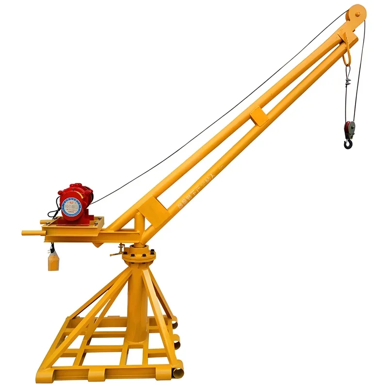 0.75 Ton Outdoor Mobile Crane Set for Building Roof 1000kg Capacity 30m Reach 220v Hoists