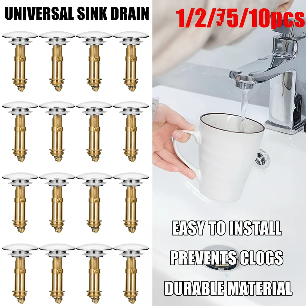 Non Adhesive Basin Bounce Type Drain Hand Basin Electroplated Stainless Steel Kitchen Sink for Home Hotel Restaurant