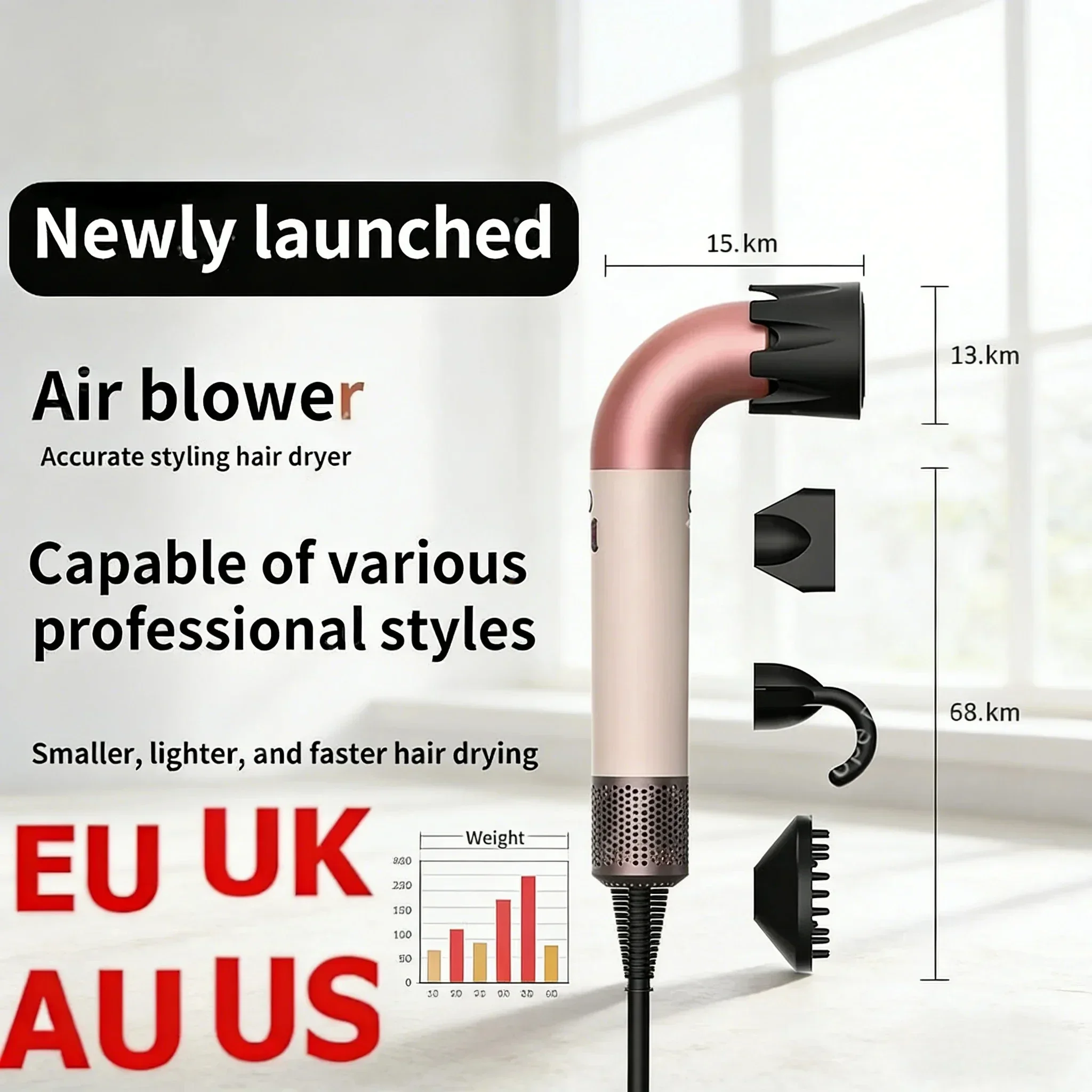 

Super Leafless Hair Dryer - Negative Ion Blow Dryer, Constant Anion Styling Tool for Fast Drying & Personal Hair Care