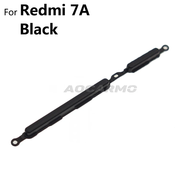 Aocarmo For Xiaomi Redmi 7 7A Power On Off Button + Volume Up Down Switch Side Key Replacement Part