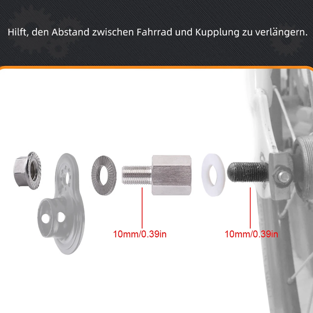 Bicycle Trailer Clutch Adapter Easy Installation Bicycle Traction Head Extension Screw Baby Pet Bike Trailer Accessory