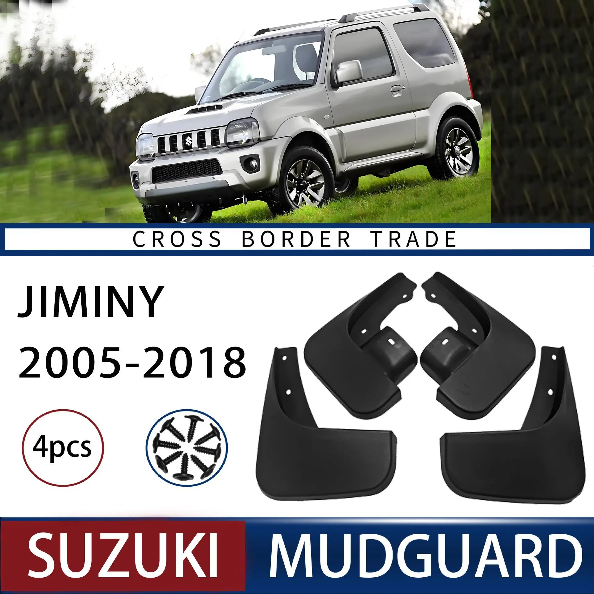 

For Suzuki Jimny 2005-2018 car tire mudguard,Front Rear Flares Splash Guards Cover Car Accessorie