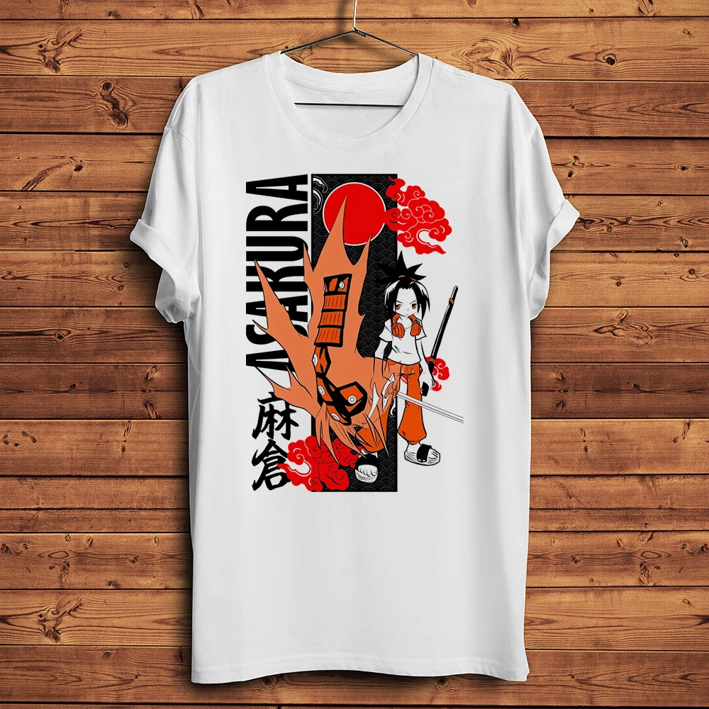 Shaman samurai Amidamaru Yoh Asakura Funny anime T Shirt Men homme daily Short sleeve TShirt Unisex Streetwear manga tee