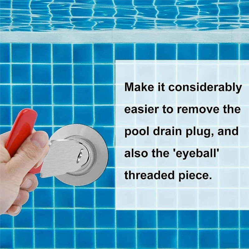 HHO-2Pcs Pool Plug Removal Tool Pool Drain Plug Removal Tool Pool SPA Removal Tool