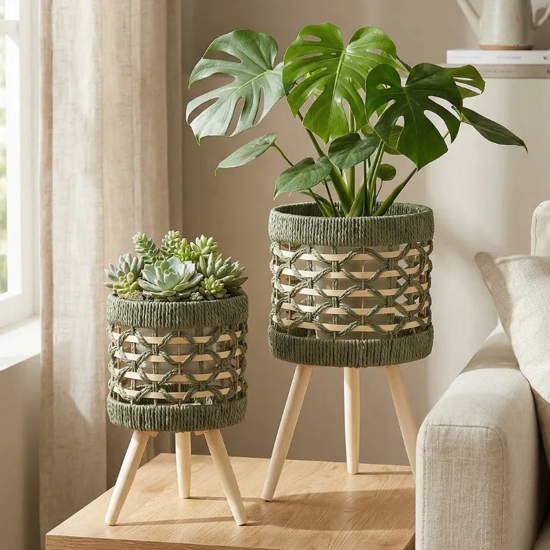 Premium Solid Wood Plant Stand Floor Flower Shelf Multi-layer Storage Rack for Pothos Living Room Balcony Garden Display Decor