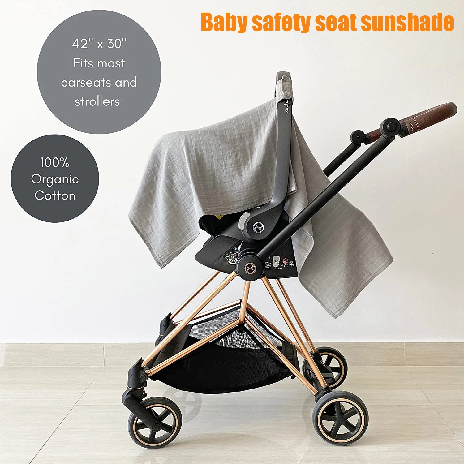 

Детское защитное сиденье, солнцезащитный козырек, детский хлопковый чехол для корзины, марлевые чехлы для колясок, многофункциональные дышащие ветрозащитные чехлы