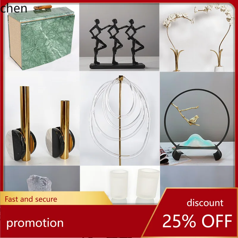 

HT Metal Resin Decorations Paired with Minimalist Niche Ornaments Modern Art Desktop Sculptures