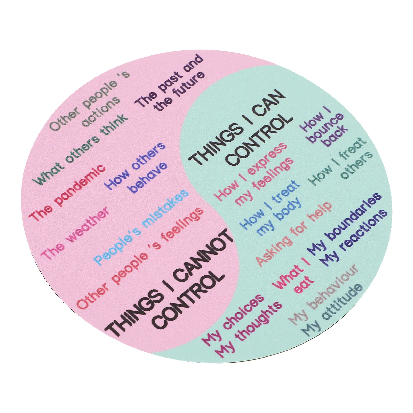 ملصق يين يانغ العاطفي PVC المطاط المغناطيس واضح النص المشاعر عجلة صائق الكمبيوتر المحمول الفريزر ديكور الكمبيوتر عجلة العاطفة #3