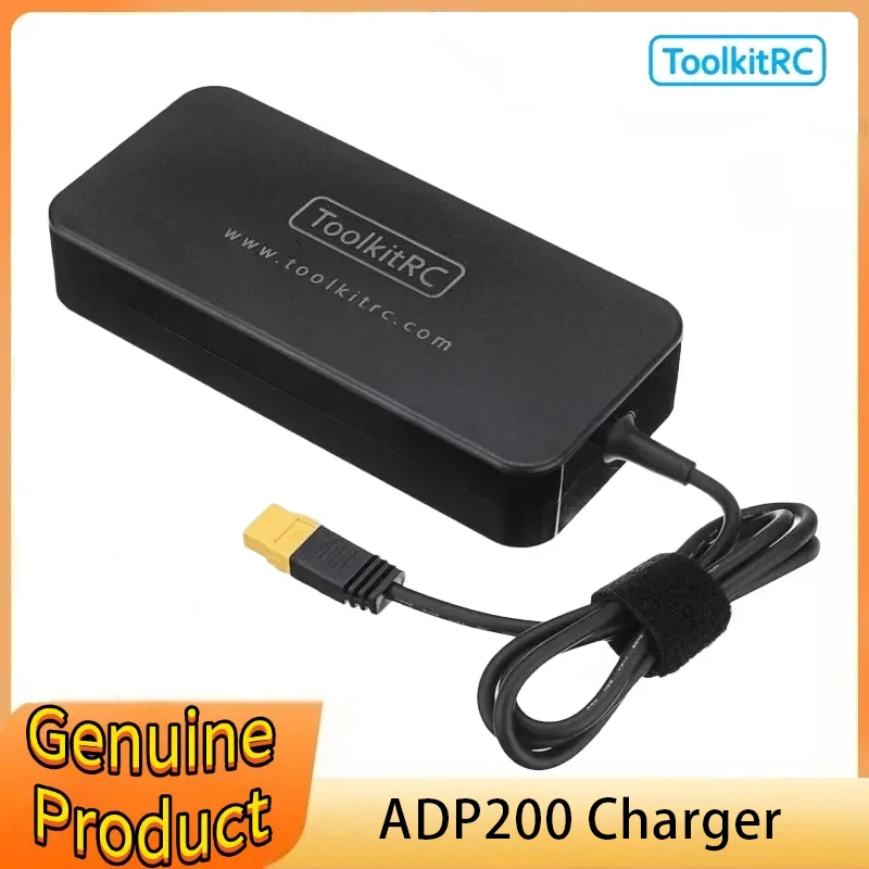 

ToolkitRC ADP200 AC Power Adapter 200W Power Supply XT60 Plug Output 19.5V 10.3A for RC ISDT GTPower HotRC SkyRC