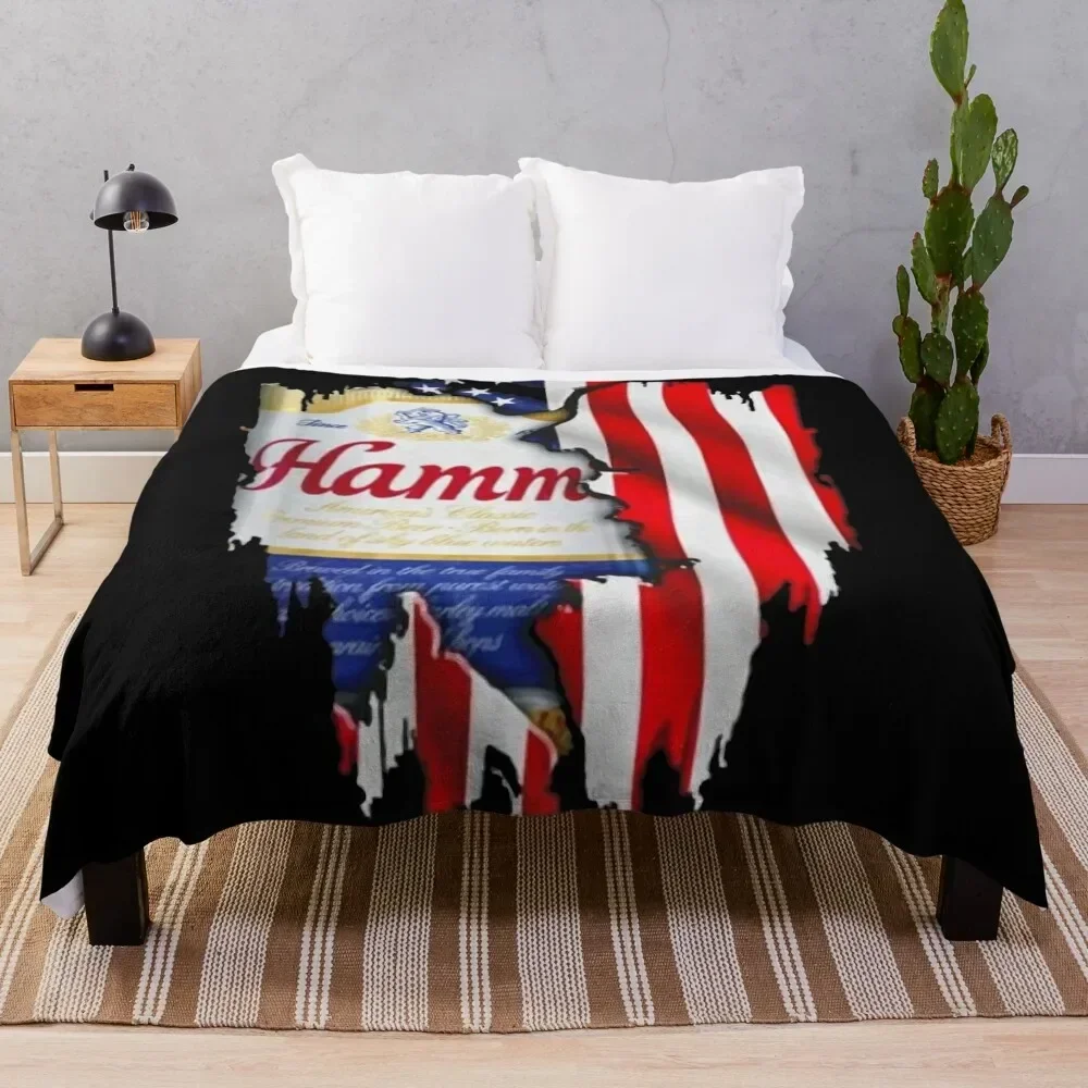 

Buy Hamms American Flag Beer 4th of July Throw Blanket cosplay anime Luxury Designer Blankets