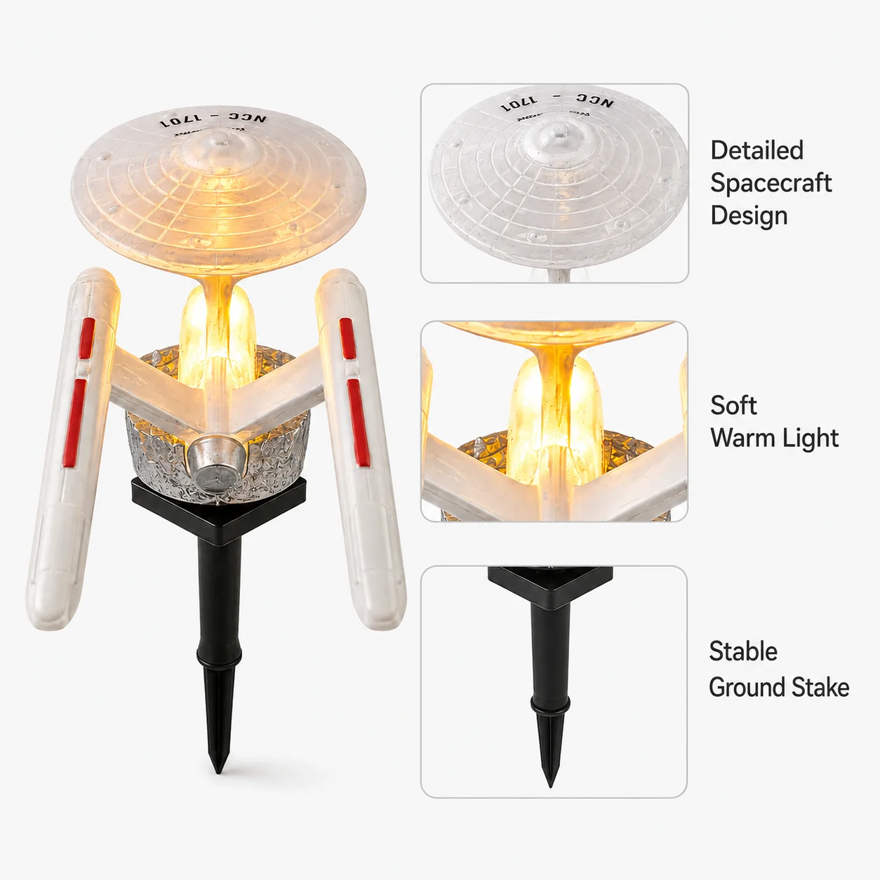 Star Trek USS Solar Raumschiff – Outdoor Lighting Yard Stakes Bewertung und Preis