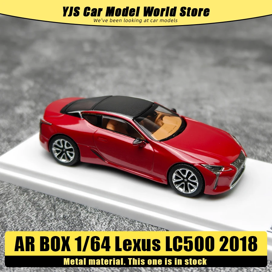

AR BOX 1/64 Почти настоящий Lexus LC500 2018, литая под давлением модель автомобиля, статический орнамент, праздничная подарочная коллекция