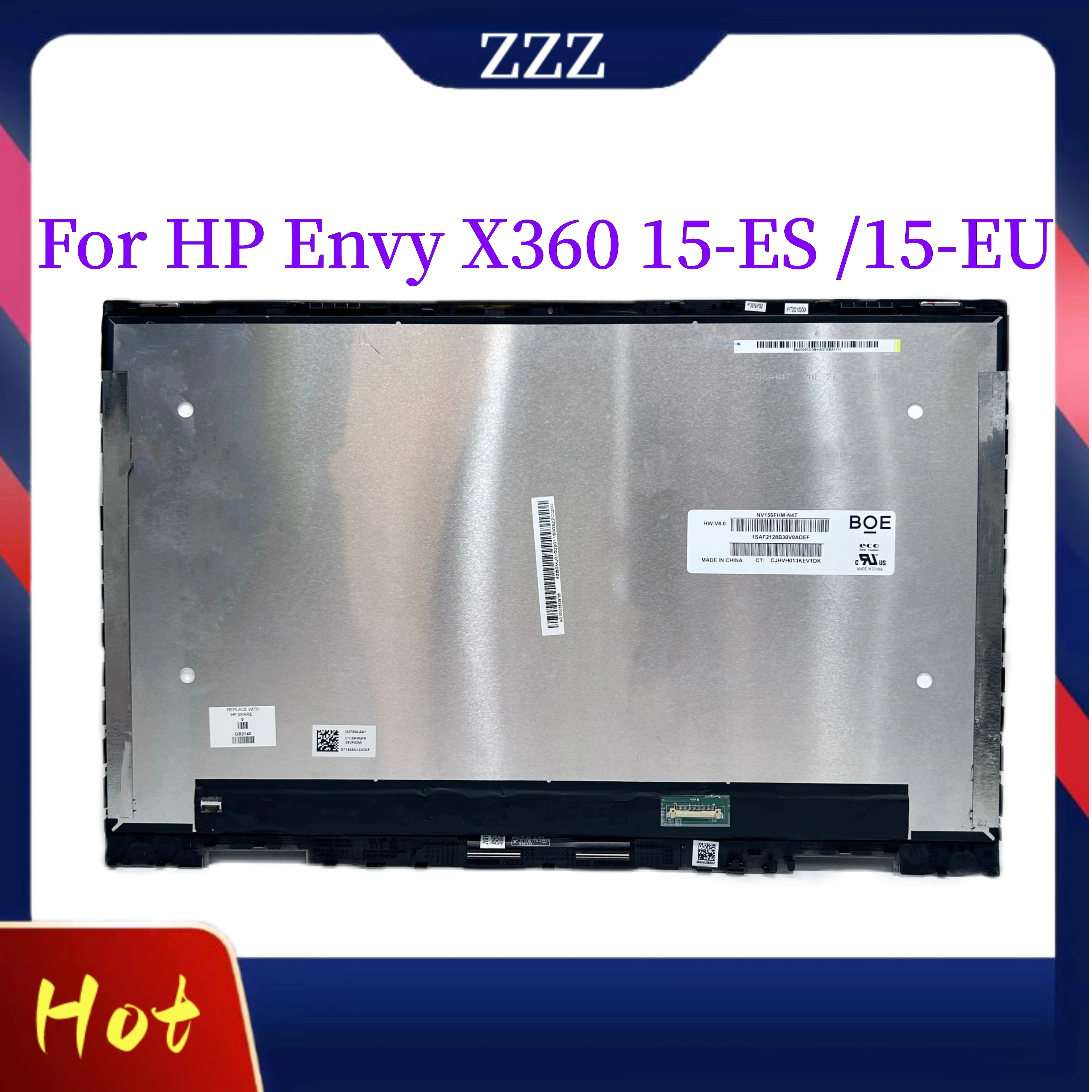 Imagem -02 - Lcd Touch Screen Digitizer Assembly Fhd Substituição do Portátil hp Envy X360 15-es 15-eu 15.6 1920x1080