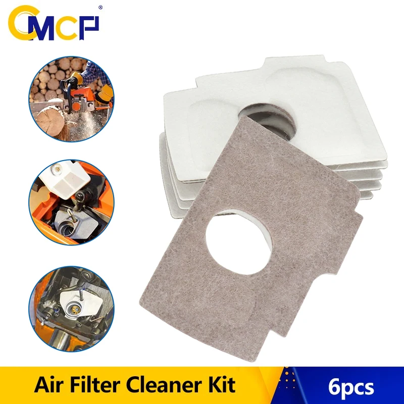 

CMCP 6pcs Air Filter For STIHL MS180 MS 180 MS180C MS170 018 017 Gasoline Chainsaw Parts Double Layer Air Filter