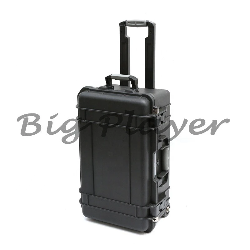 Waterproof hard plastic shell shockproof portable flight case