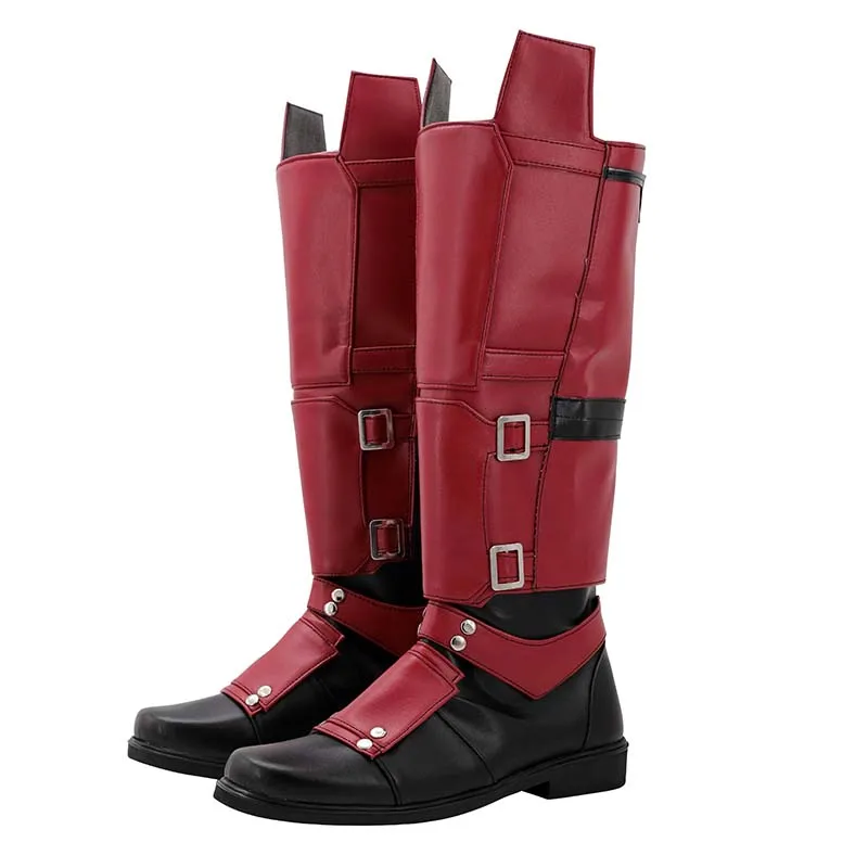 2024 Wolverine Deadpool Cosplay Shoes Party Deadpool 3 stivali Cosplay scarpe PU Leather Party Props